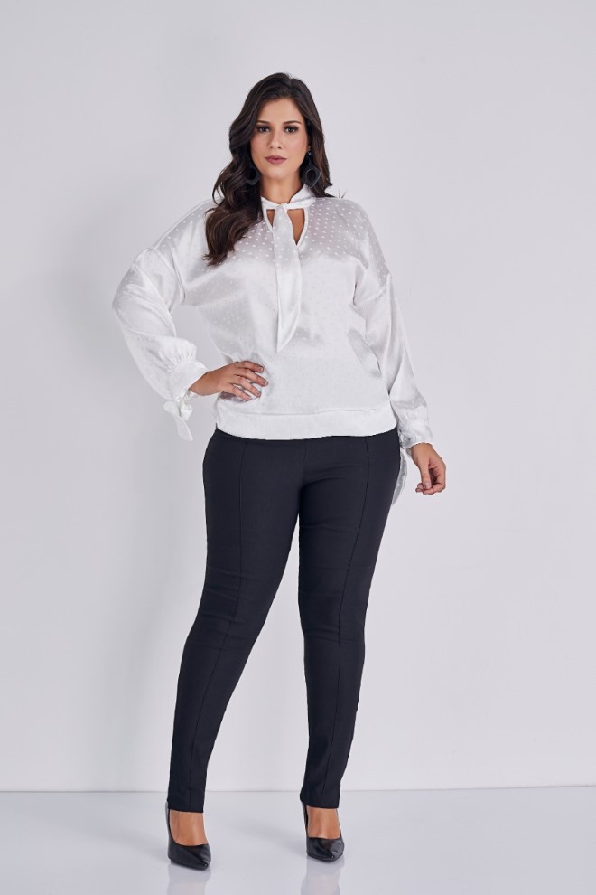 Blusa crepe branca